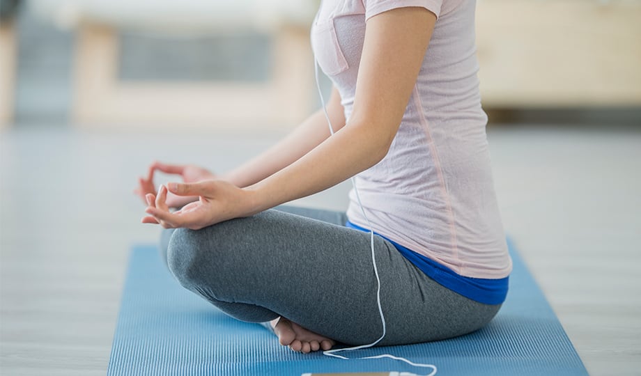 person meditating