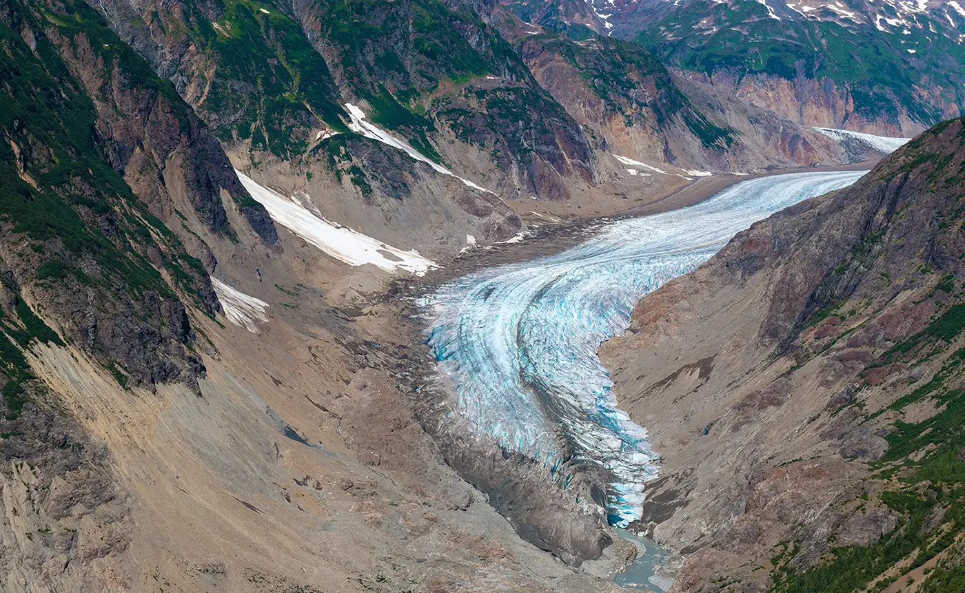 Aerial photo of valley